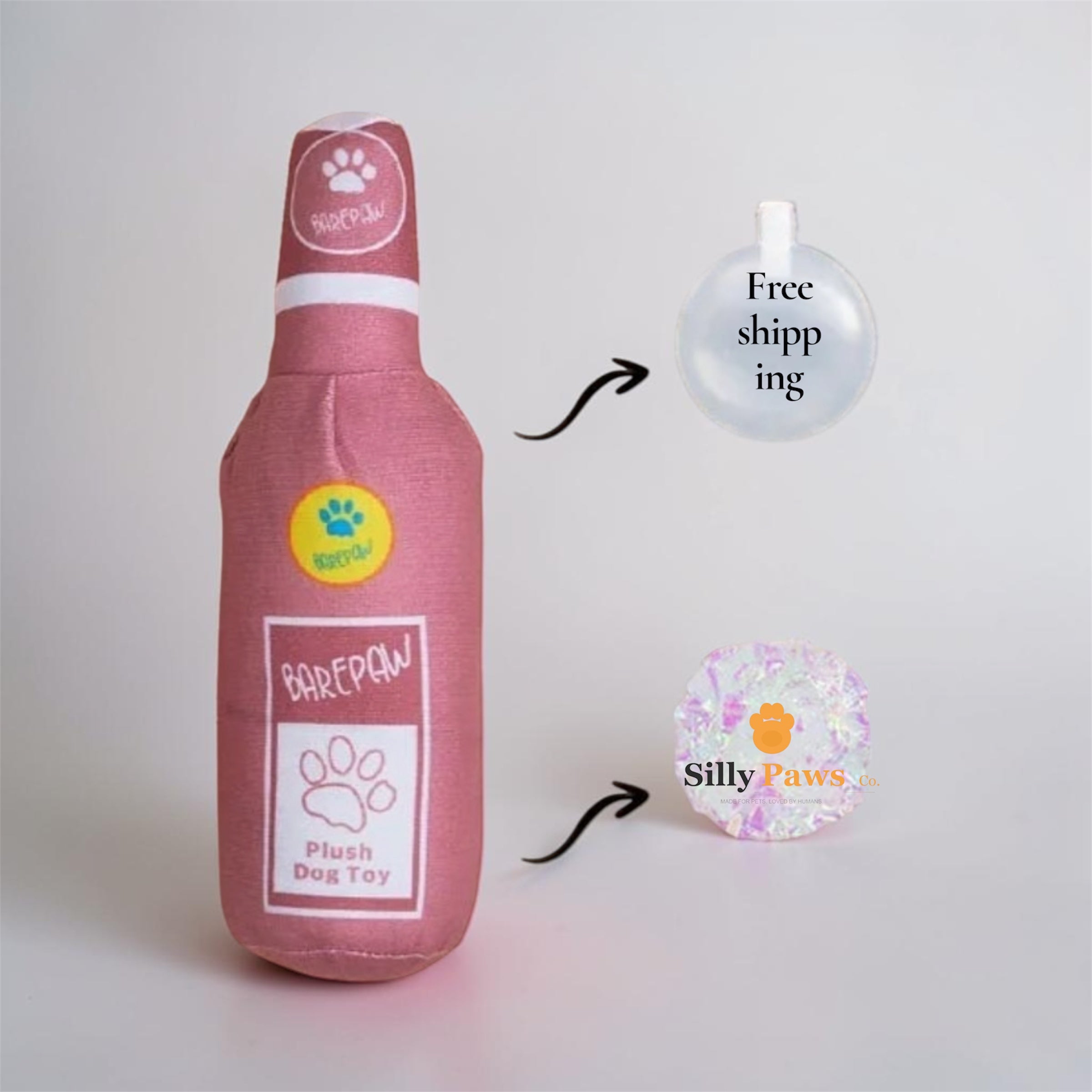 Pawty Pinot™ — Plush Wine Bottle Squeaky Dog Toy