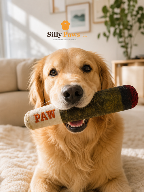 Cigar Chomper™ — Plush Squeaky Dog Toy