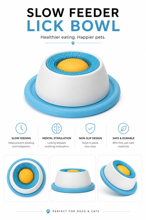 Slow Feeder Lick Bowl for Dogs