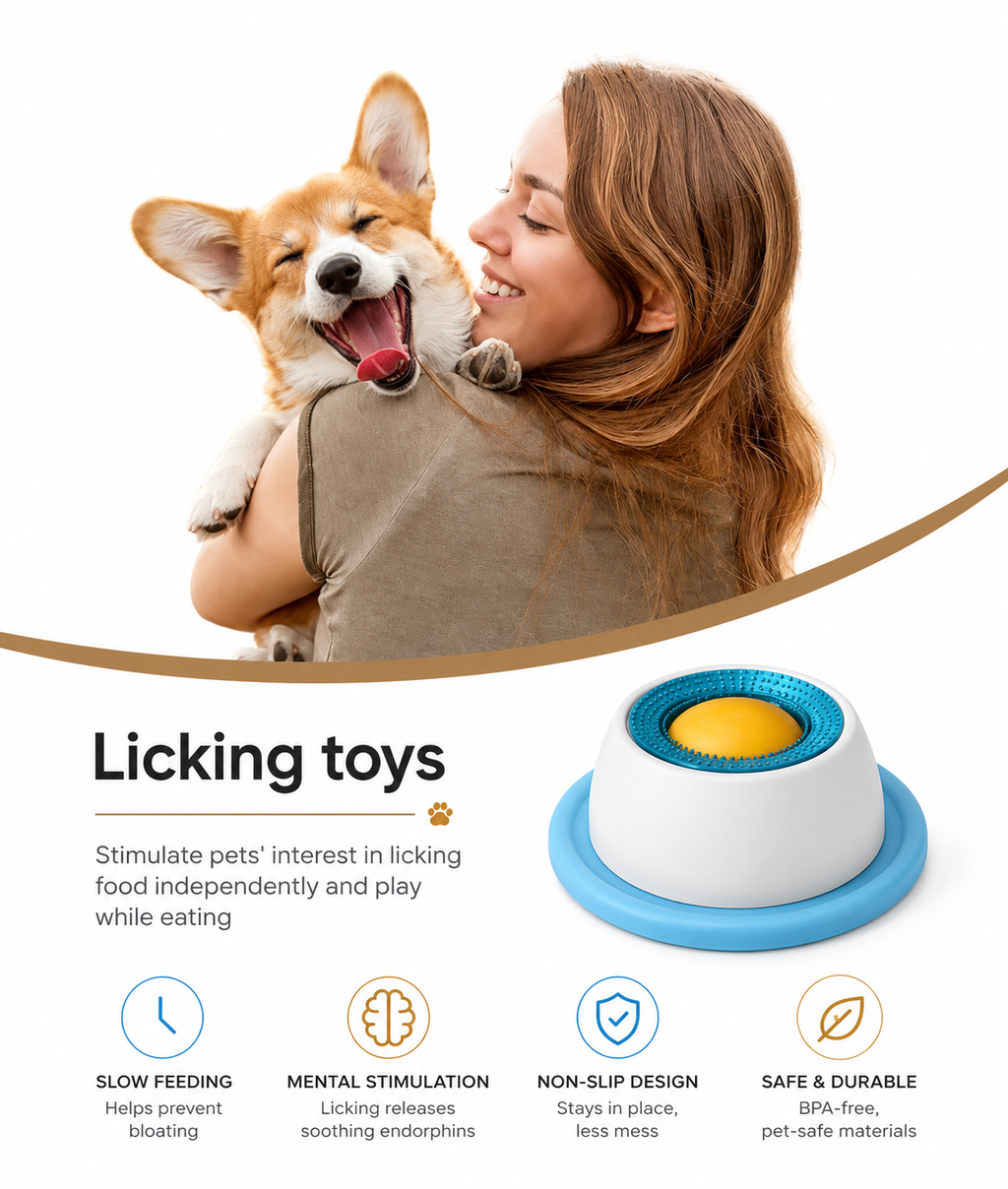 Slow Feeder Lick Bowl for Dogs