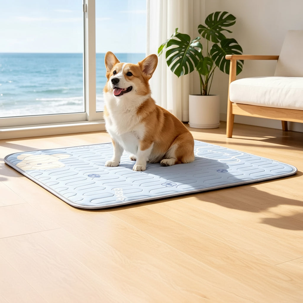 Chill Pad™ — Self-Cooling Ice-Silk Mat for Dogs & Cats