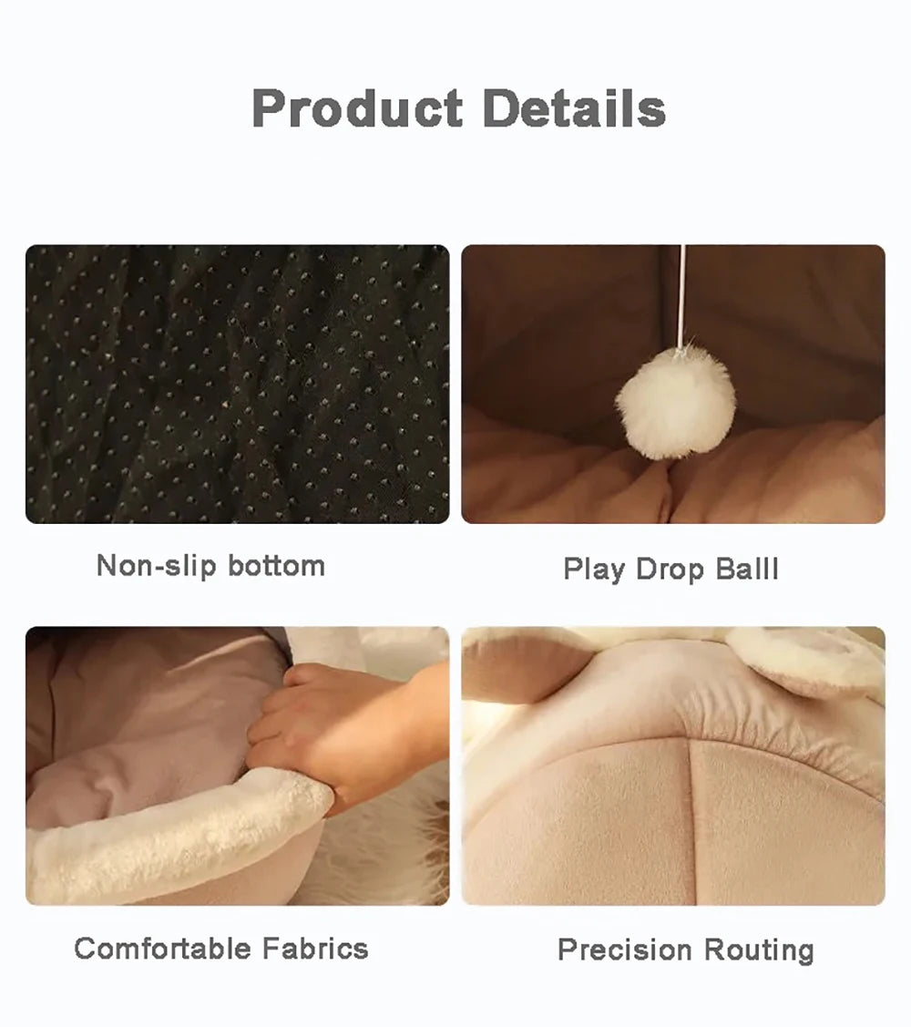 Cozy Cave™ — Self-Warming Pet Tent Bed
