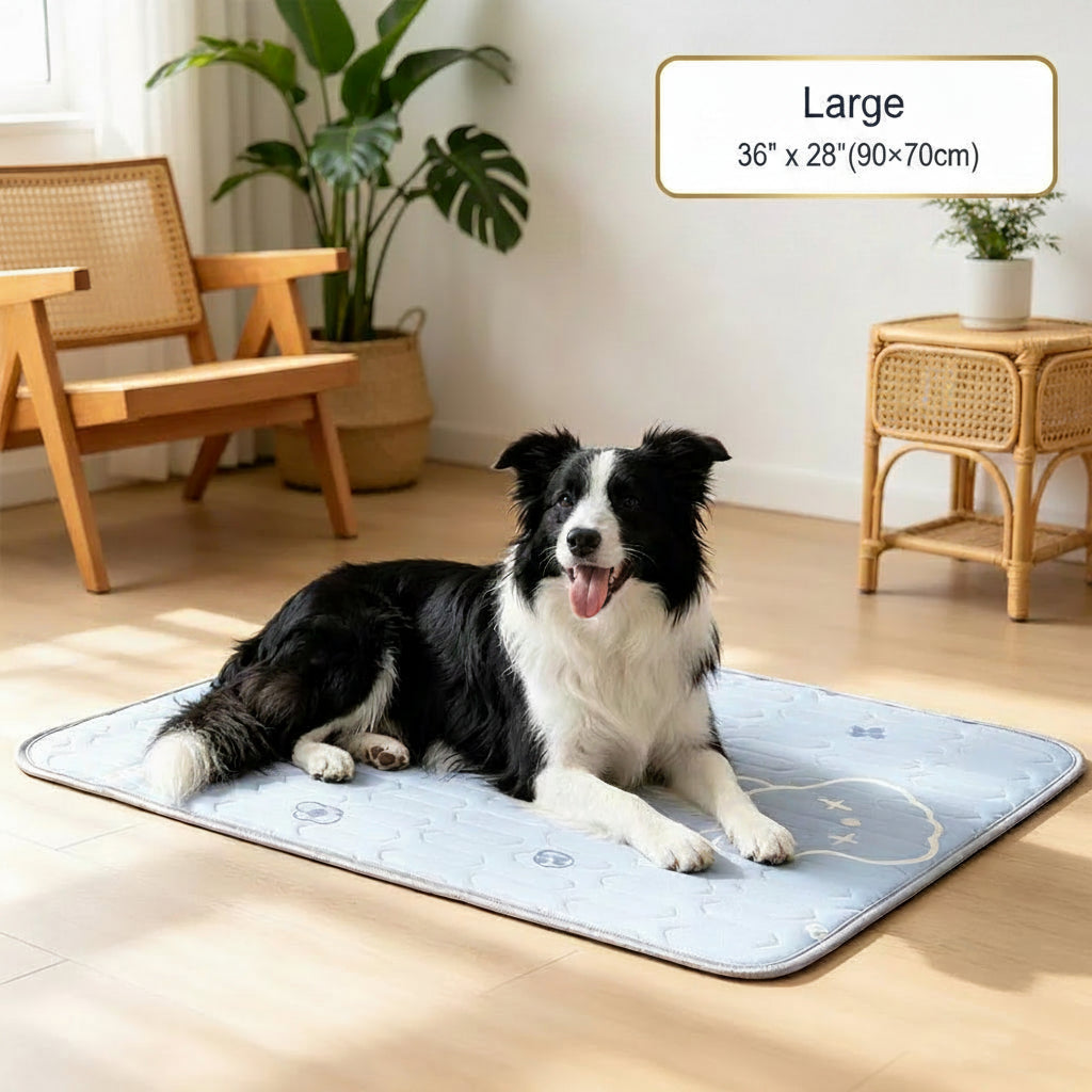 Chill Pad™ — Self-Cooling Ice-Silk Mat for Dogs & Cats